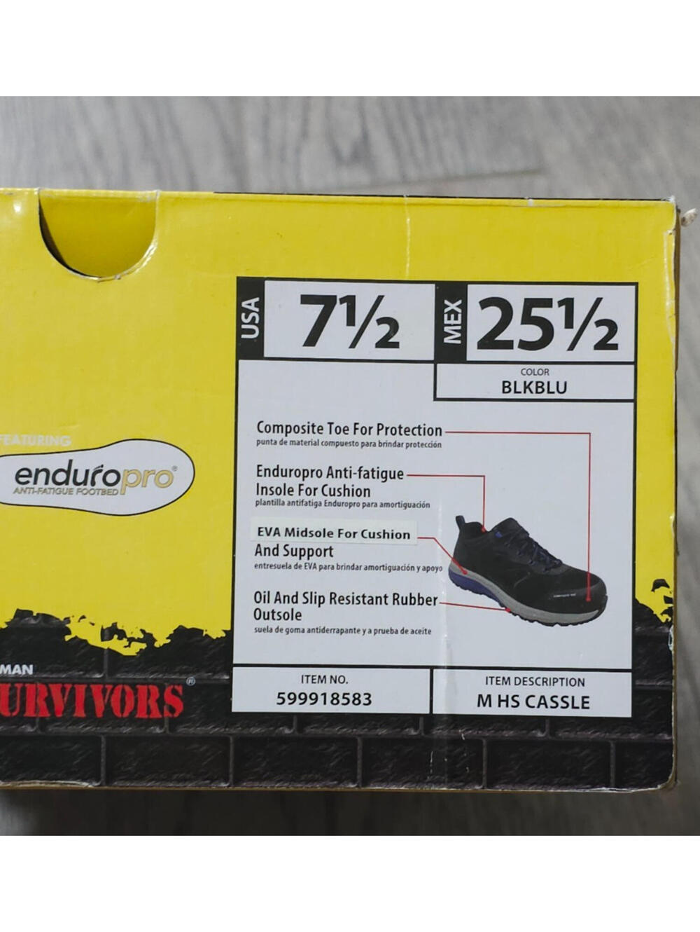 NEW Men's Herman Survivors Cassle Carbon Safety Toe Sz 7.5 Work Shoes Anti Slip - Picture 13 of 15